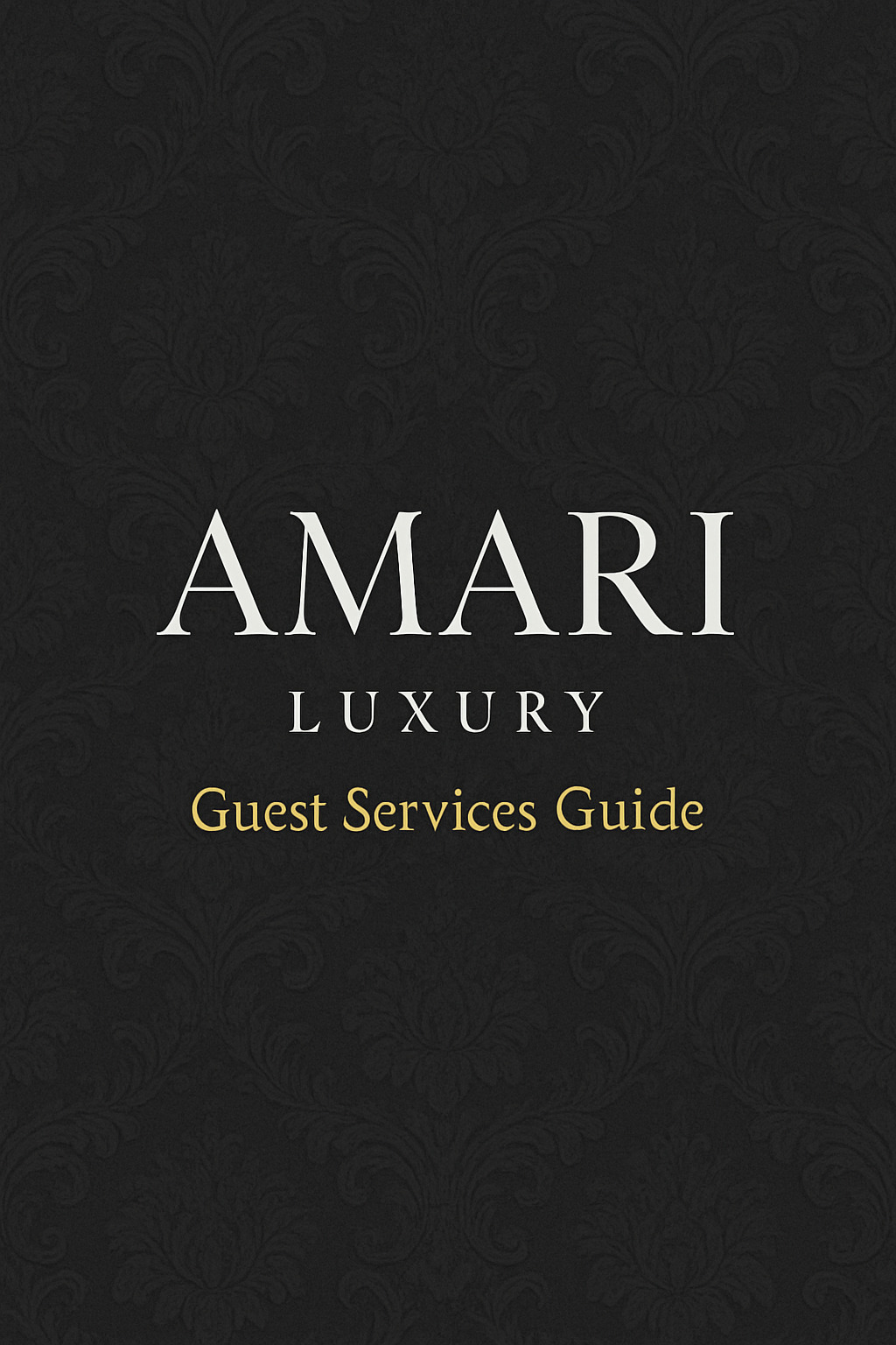 AMARI Luxury Services Guide — Cover