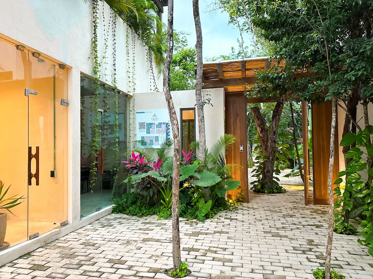 Villa interior detail with contemporary tropical design at Luxury Jungle VIBE Tulum