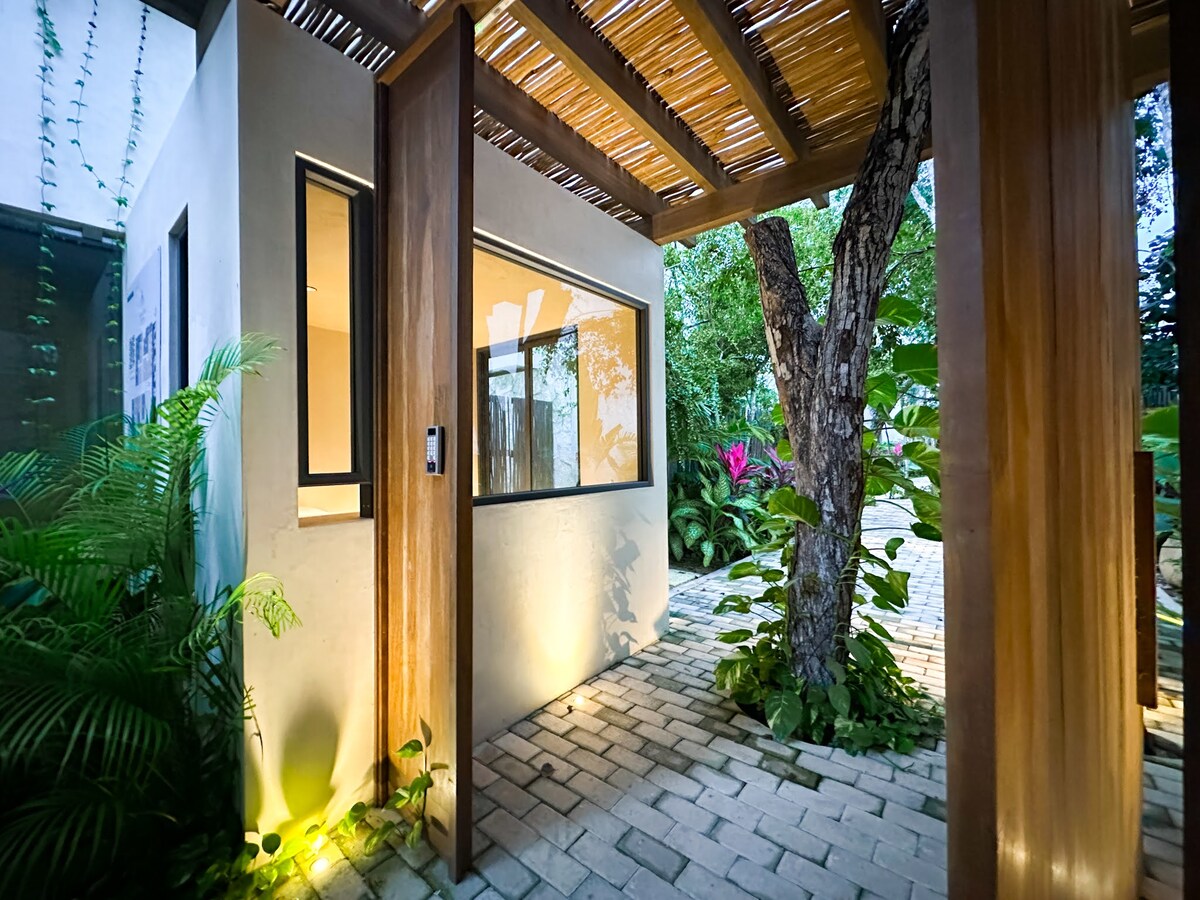 AMARI Uptown community garden pathway in the Tulum jungle