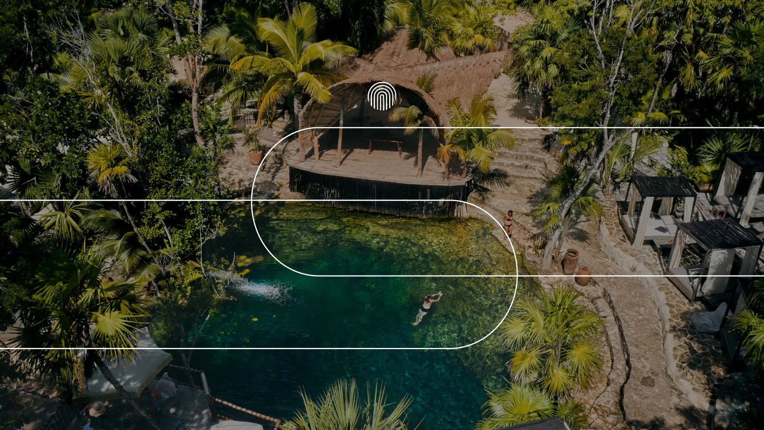 Vesica Tulum cenote from above